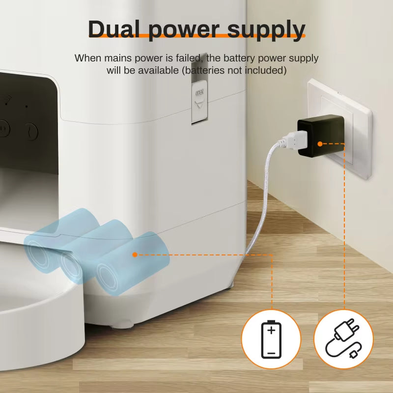 2026 New 2L Wifi Smart Pet Feeder Auto Cat and Dog Food Dispenser Remote App Controlled Slow Feed Timer Quantitative Feeding