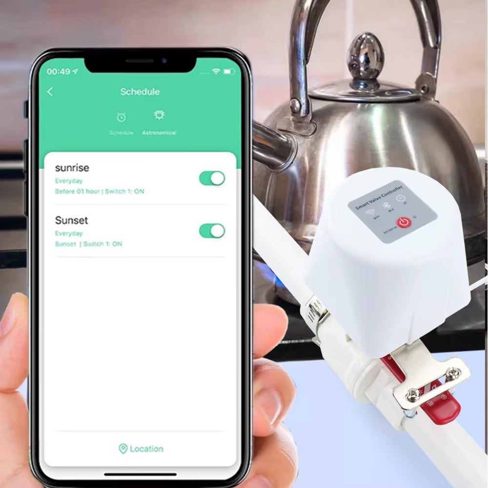 Tuya Wifi Water Valve Wireless Gas Shut-Off Timer Garden Faucet Controller Smart Life APP Voice Control with Alexa Google Home