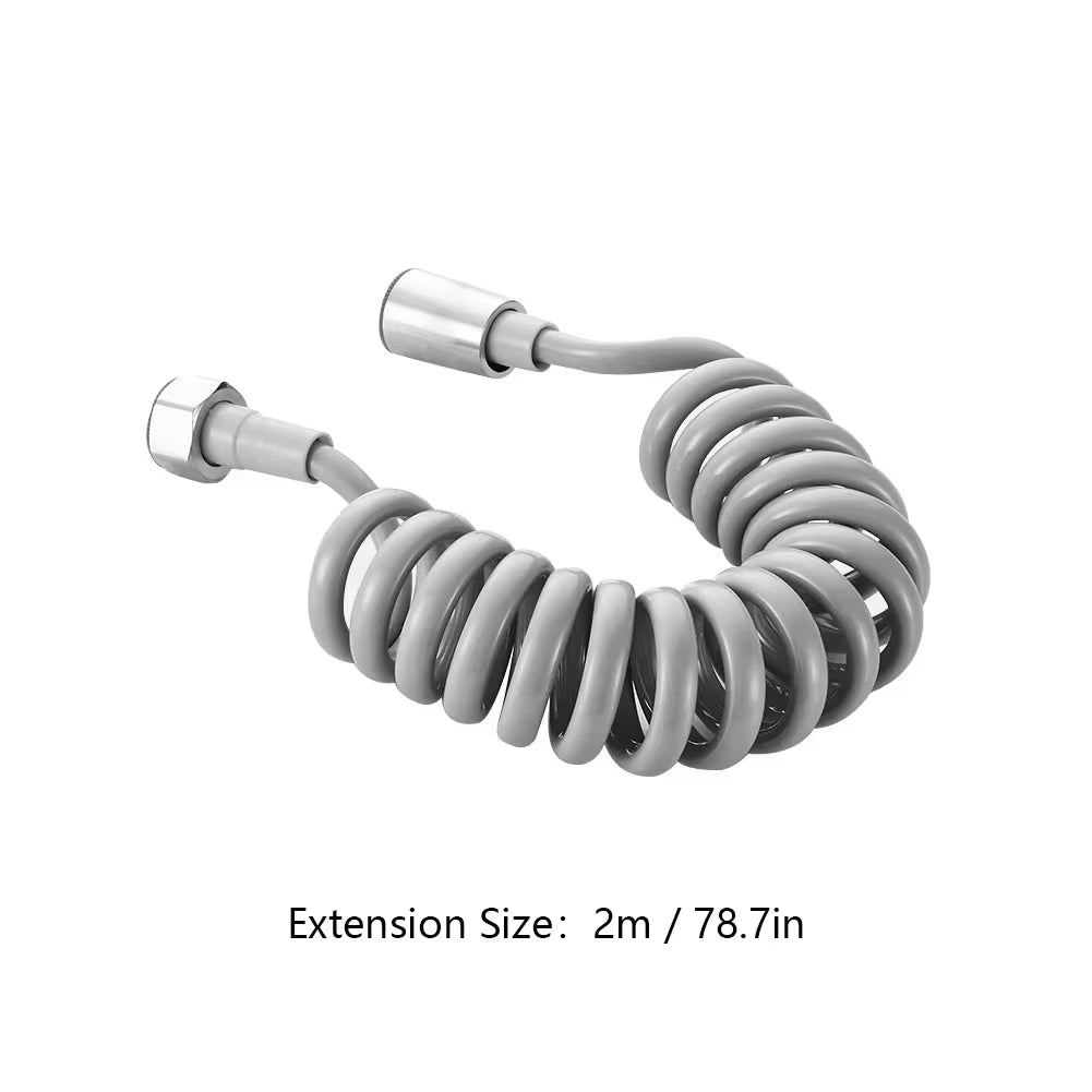 2M 3M 5M Spring Shower Hose Meters Water Plumbing Hose Plastic Bathroom Water Toilet Bidet Sprayer Telephone Line Soft Hoses