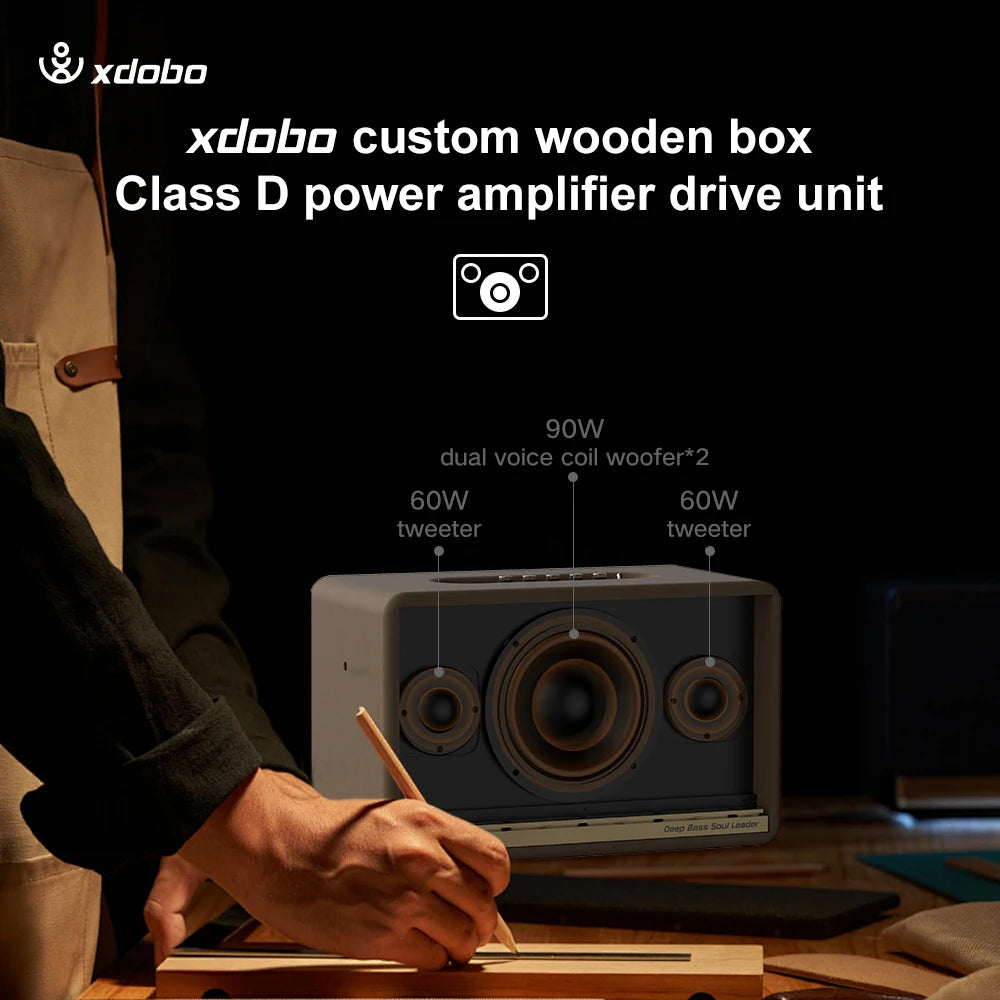 300W Deep Bass XDOBO Speaker Subwoofer Soundbar With 2Microphones Home Karaoke Smart TV Outdoor Camping Party Live Stage Speaker