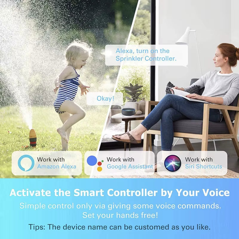 Smart Irrigation Controller Water Valve Controller Wifi Automatic Irrigation Watering System Smart Garden Watering Timer