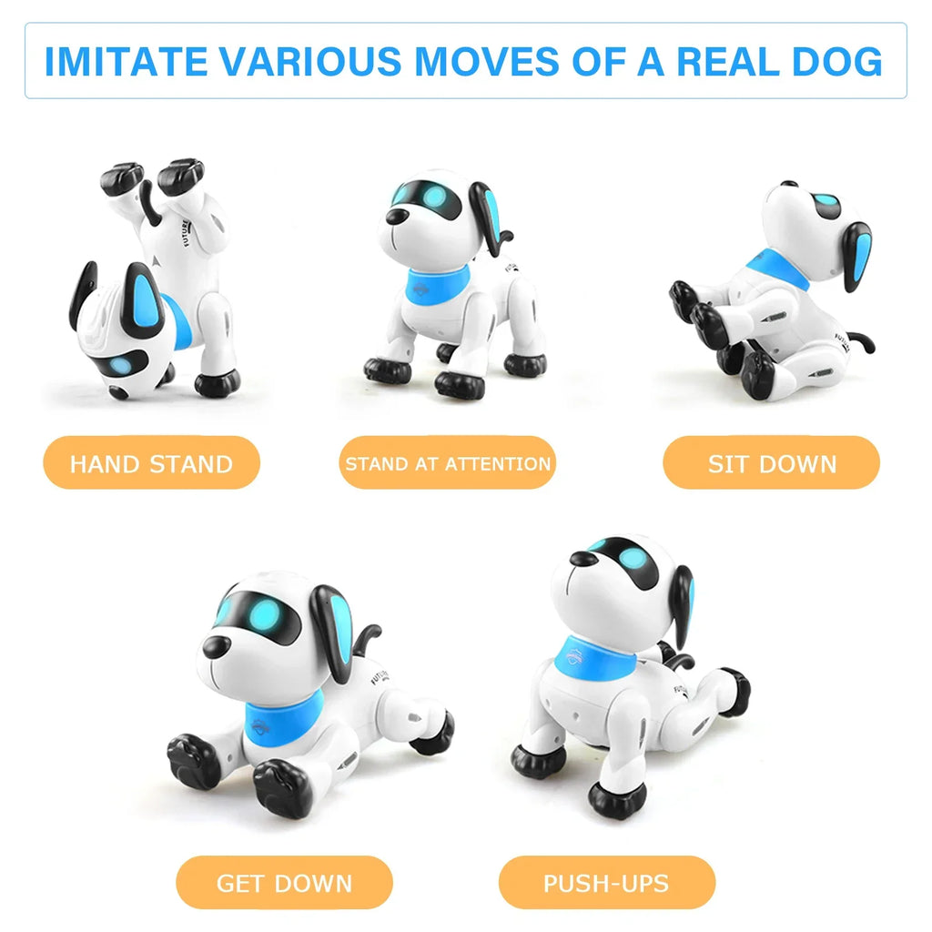 RC Electronic Robot Walking Dancing Dog Intelligent Touch Remote Control Pet Toy for Boys Girls Birthday Gifts