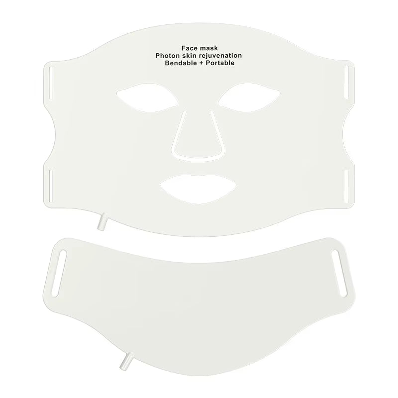7 Color LED Face Mask with Neck Wireless Portable Red Light Therapy for Anti-Aging, Wrinkles, Skin Rejuvenation, Home Use