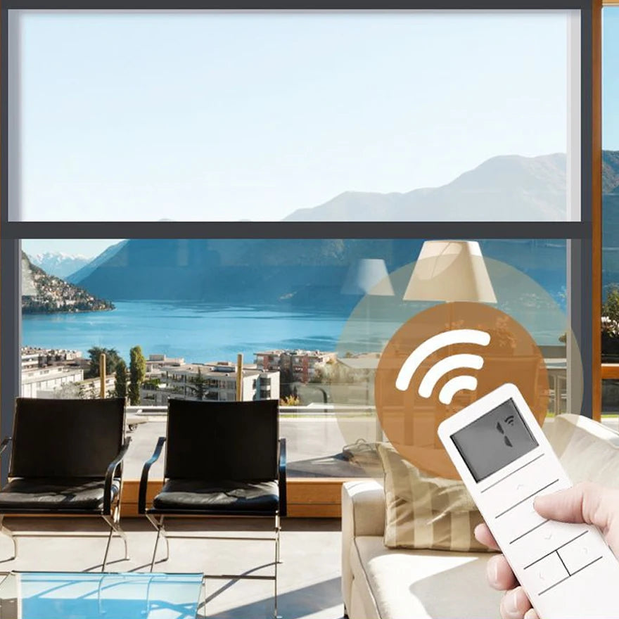 Electric Windproof Zip Rail Ziptrack Outdoor Curtain Outside Roller Blinds Patio Blinds Outdoor Sun Screen Blind