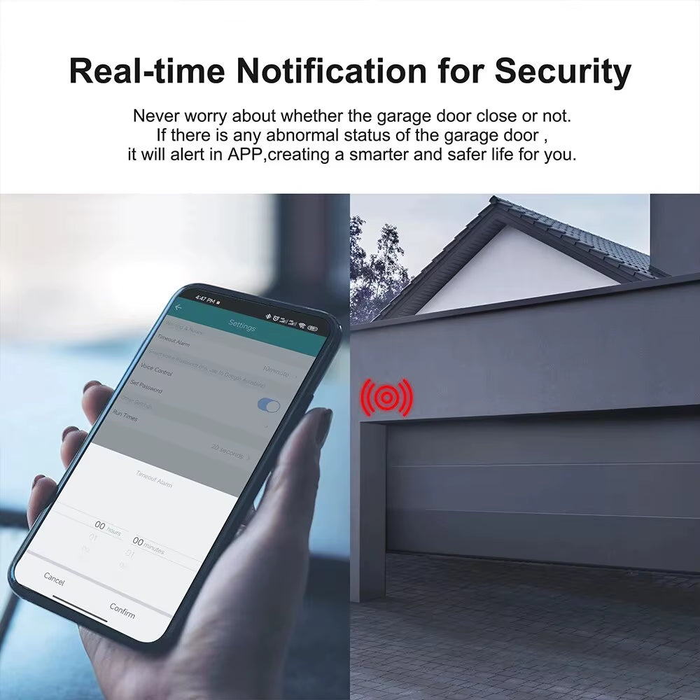 Wifi Smart Garage Door Opener Controller Tuya App Switch Automation Module Works with Alexa Google Home Siri