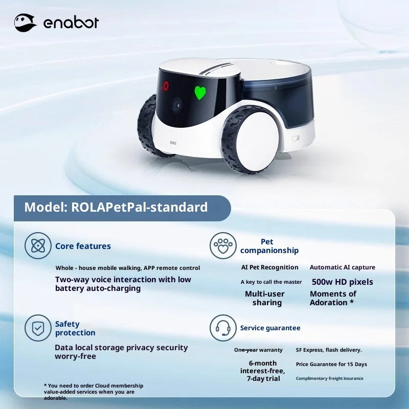 Enabot ROLA PetPal Smart Robot Pet Companion Robot Movable Camera Home Ebo Remote Monitoring Wireless Indoor Intelligence Gifts
