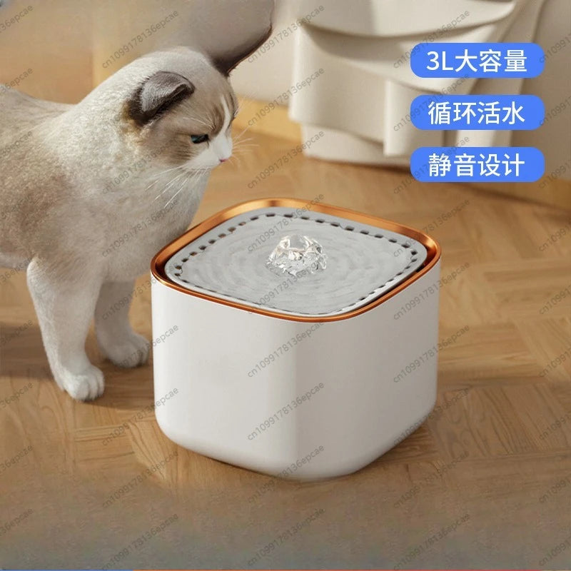 Cat water dispenser Automatic filter circulating live water Large capacity smart pet water dispenser