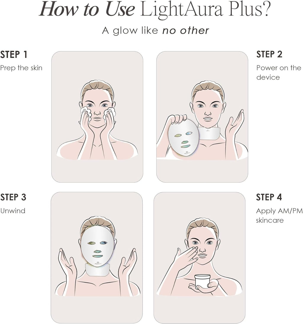 Project E Beauty Photon Skin Rejuvenation Face & Neck Mask | Wireless LED Photon Red Blue Green Therapy 7 Color Light Treatment anti Aging Wrinkles Facial Skin Care Mask