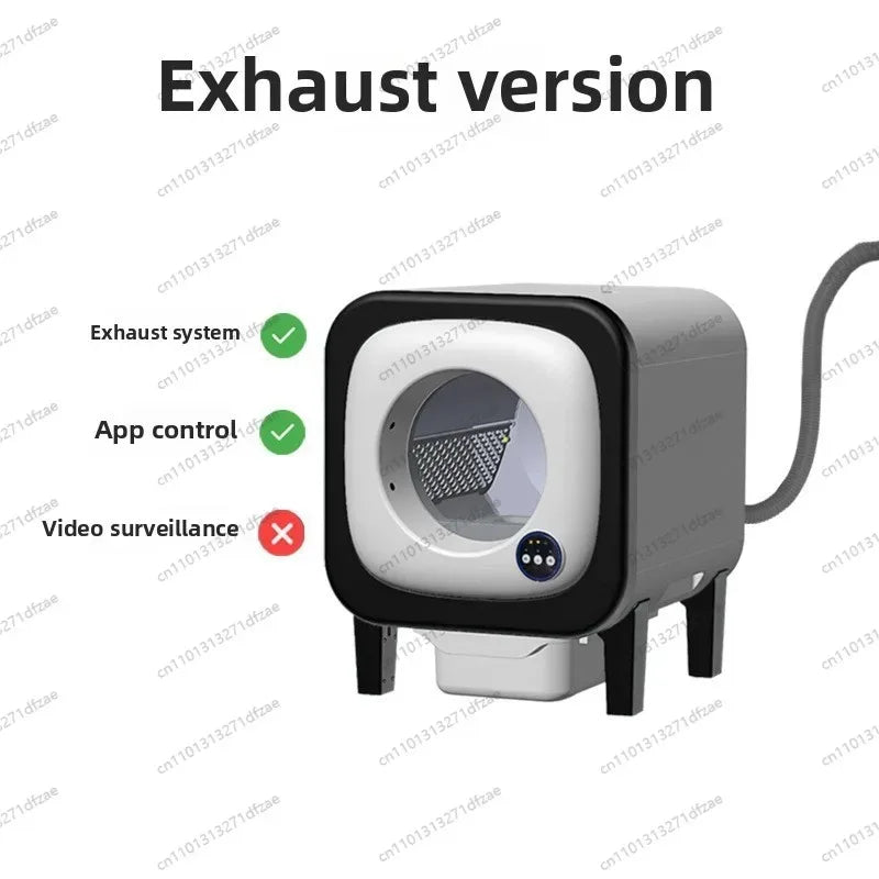 Fully Automatic Cleaning Electric Cat Litter Box With Camera, Large Pet Compartment, Semi Enclosed Smart Cat Toilet