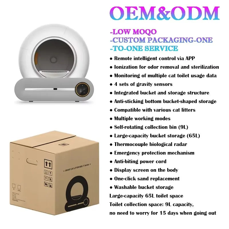 Automatic cat Litter Box Odor Free Large Cat Toilet Automatic Smart Cat Litter Sand Box for Big Pet