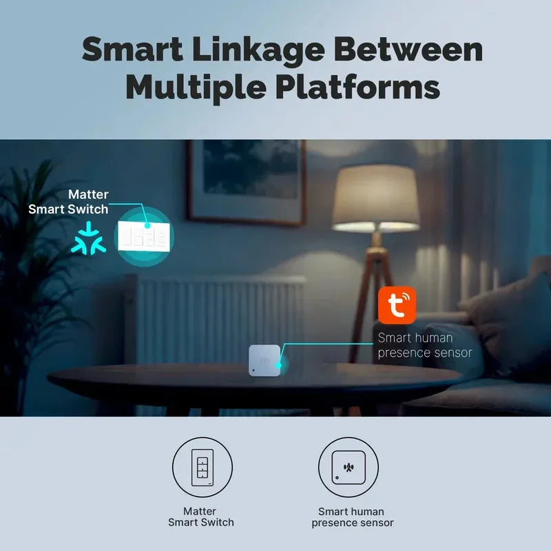MOES WiFi Matter Switch Smart Tuya Light Button Neutral Wire Required App Control Grounding Design Alexa Google Home Apple Home