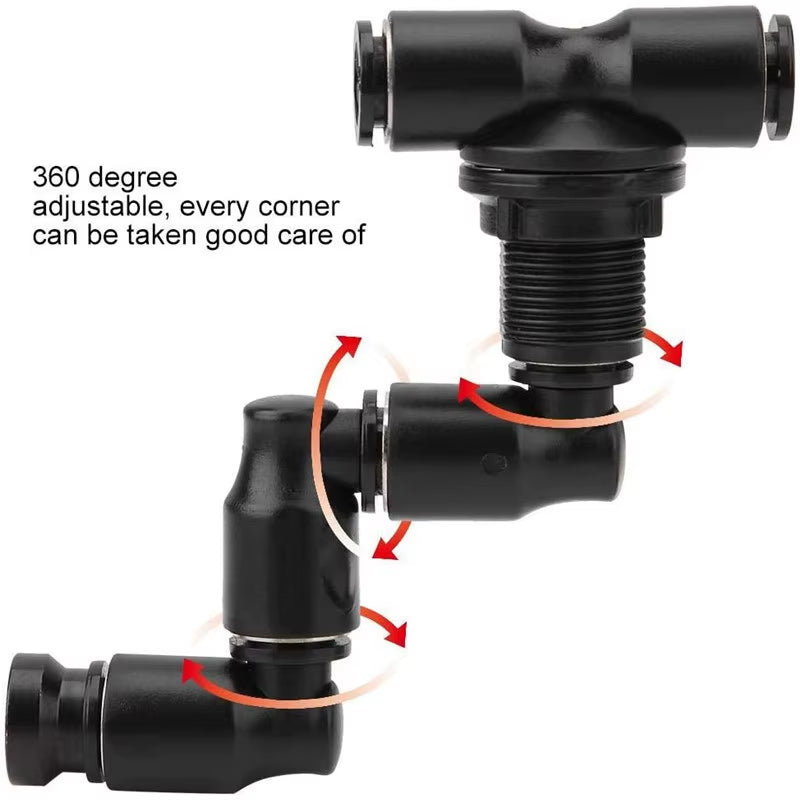 MIUS Smart Reptiles Fogger Mist Sprinkler 360 Degree Rotating Spray Nozzle Garden Greenhouse Irrigation Sprinkler Cooling System