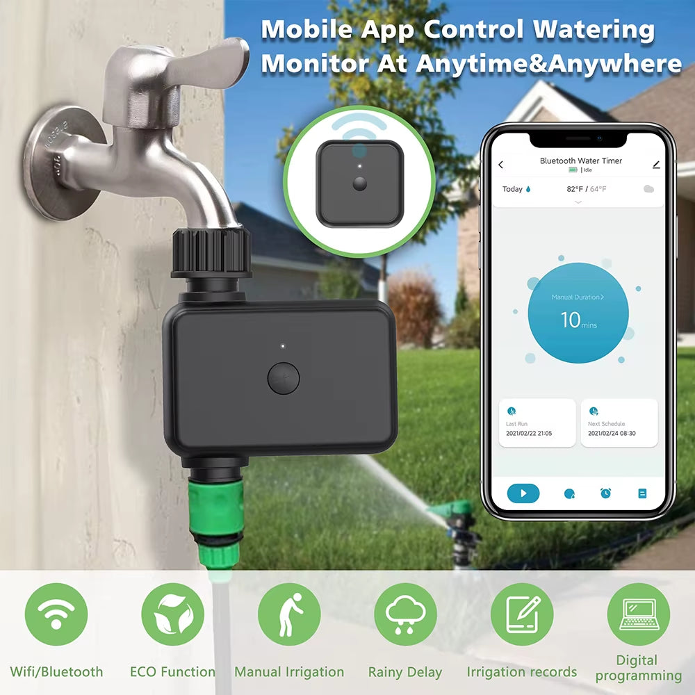 Smart Garden Watering Timer Wifi Automatic Drip Irrigation Controller Water Valve Garden Automatic Watering System