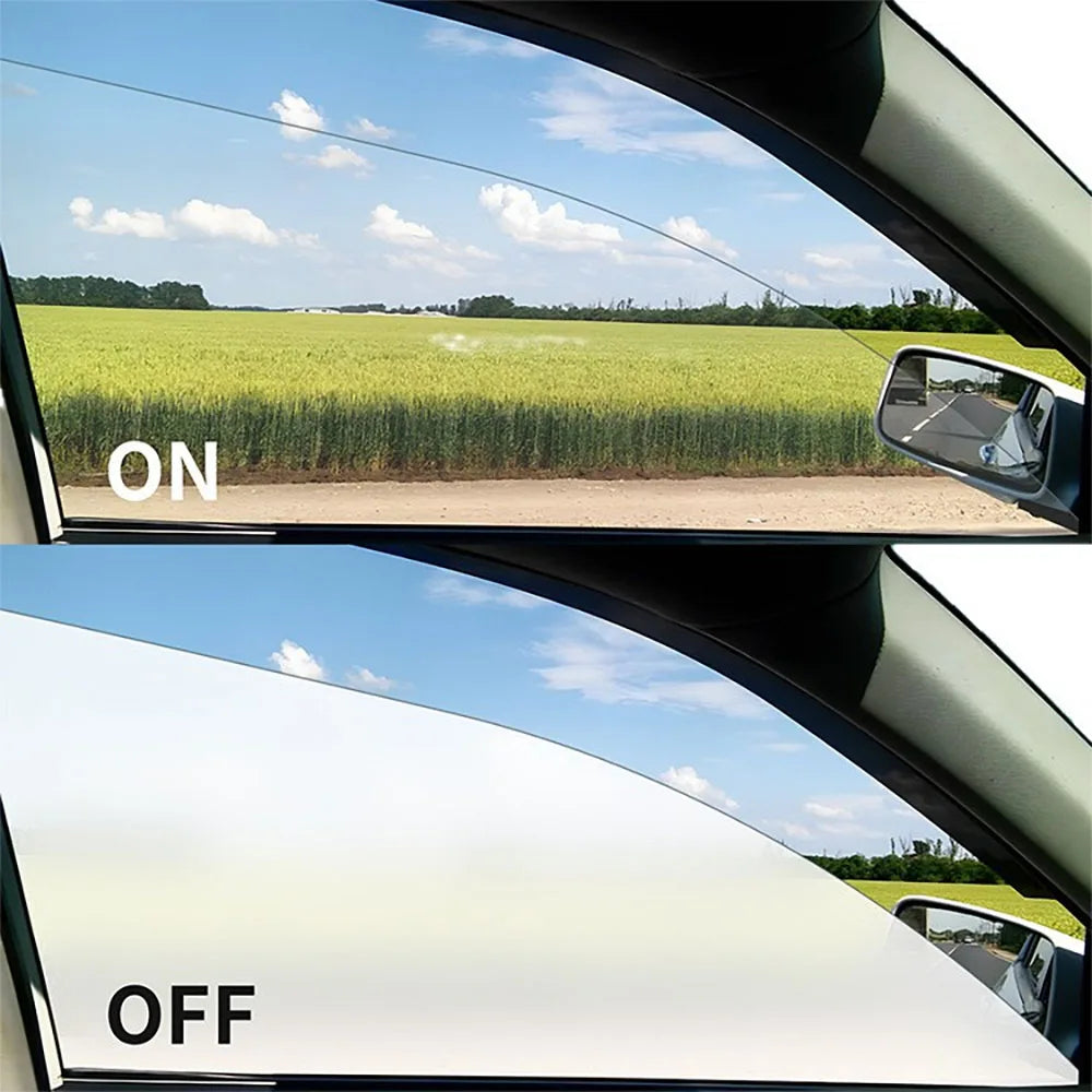 Automotive Intelligent Car Window High Transparency Liquid Crystal PDLC Smart Dimming Film Switchable Glass Film Water Resistant