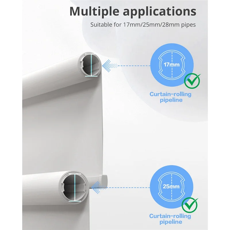 B50B-Wifi Smart Roller Shade Blinds Motor Plug-In For 17Mm/20Mm/25Mm/28Mmmm Tube Curtain Tubular Motor EU Plug Motor With R9