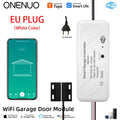 ONENUO Tuya Wifi Smart Garage Door Opener Controller Motorized Door Opener Wireless Remote Works with Voice Control Alexa Google