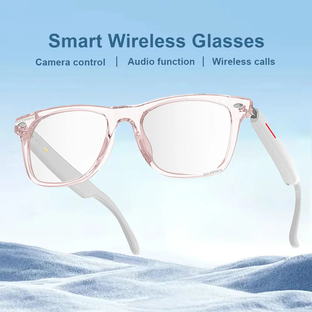 Smart Glasses Blue Light Filtering Polarized Sunglass Lenses Audio Built-in Mic Speakers Touch Voice Assistant Glasses Earphones