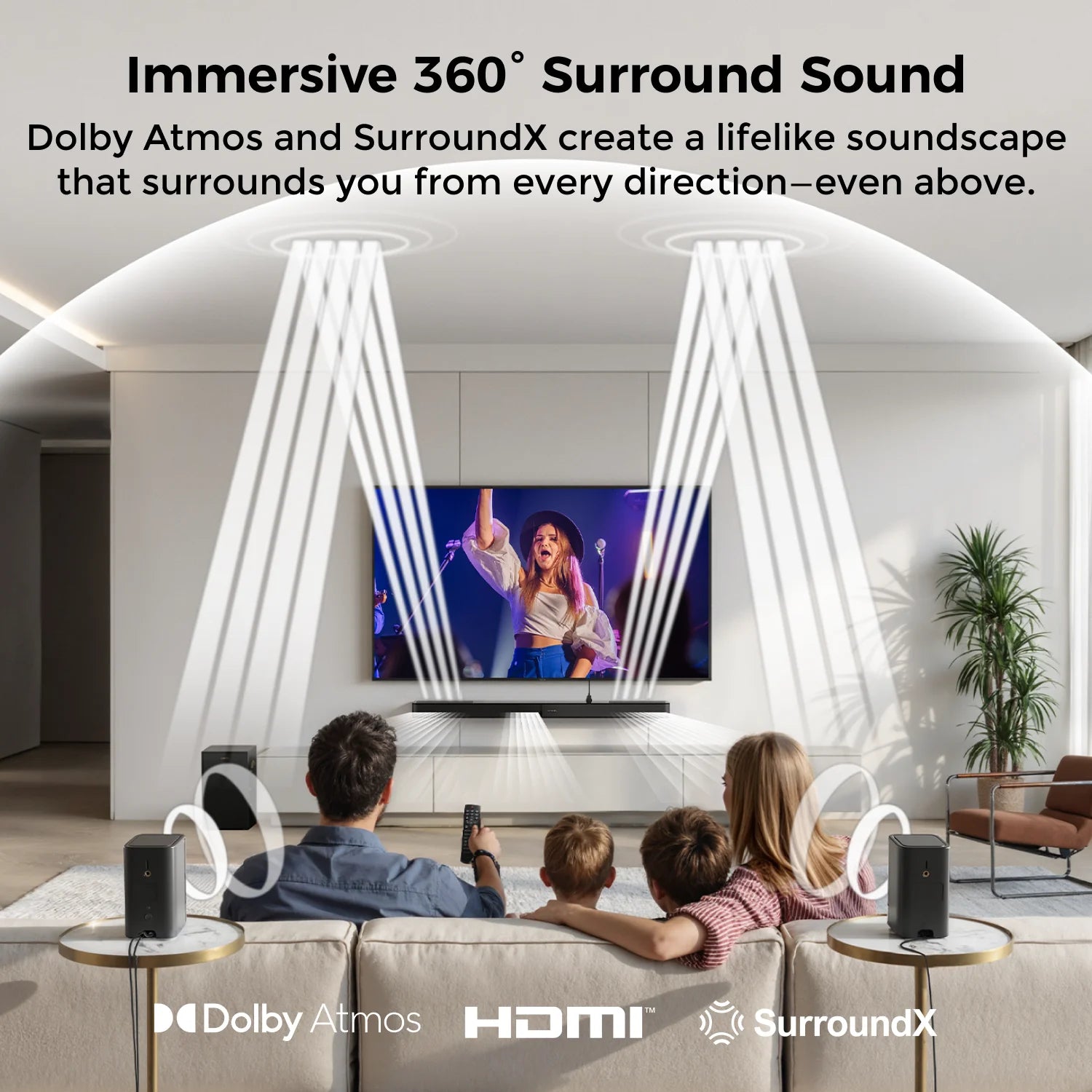 ULTIMEA 5.1.2ch Sound Bar with Dolby Atmos, Surround Sound System for TV with 2 Surround Speakers, SoundBar for Smart TV,  2025