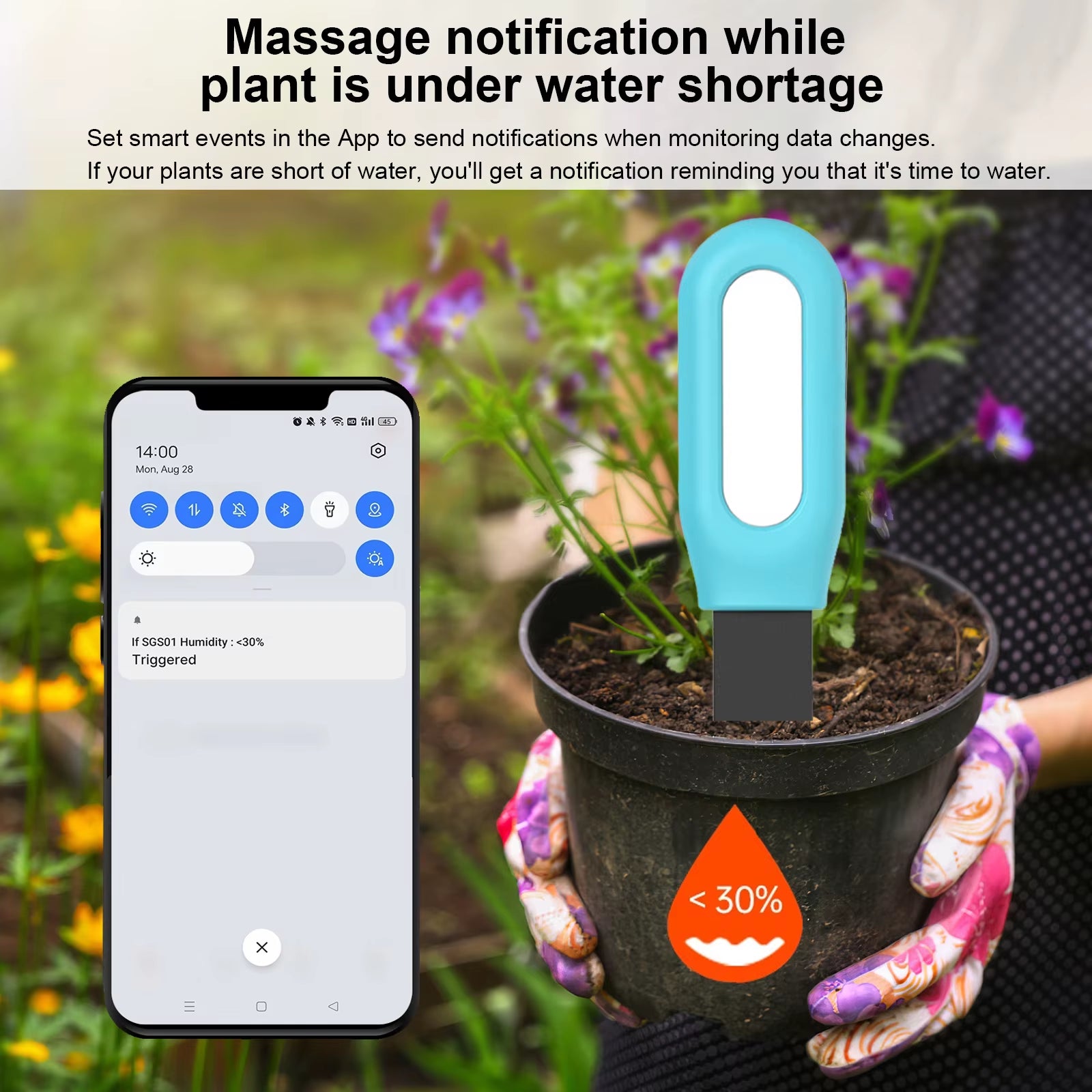 Tuya Smart Zigbee Soil Tester Temperature and Humidity Meter Waterproof Thermohygrometer Garden Automation Irrigation Detecto