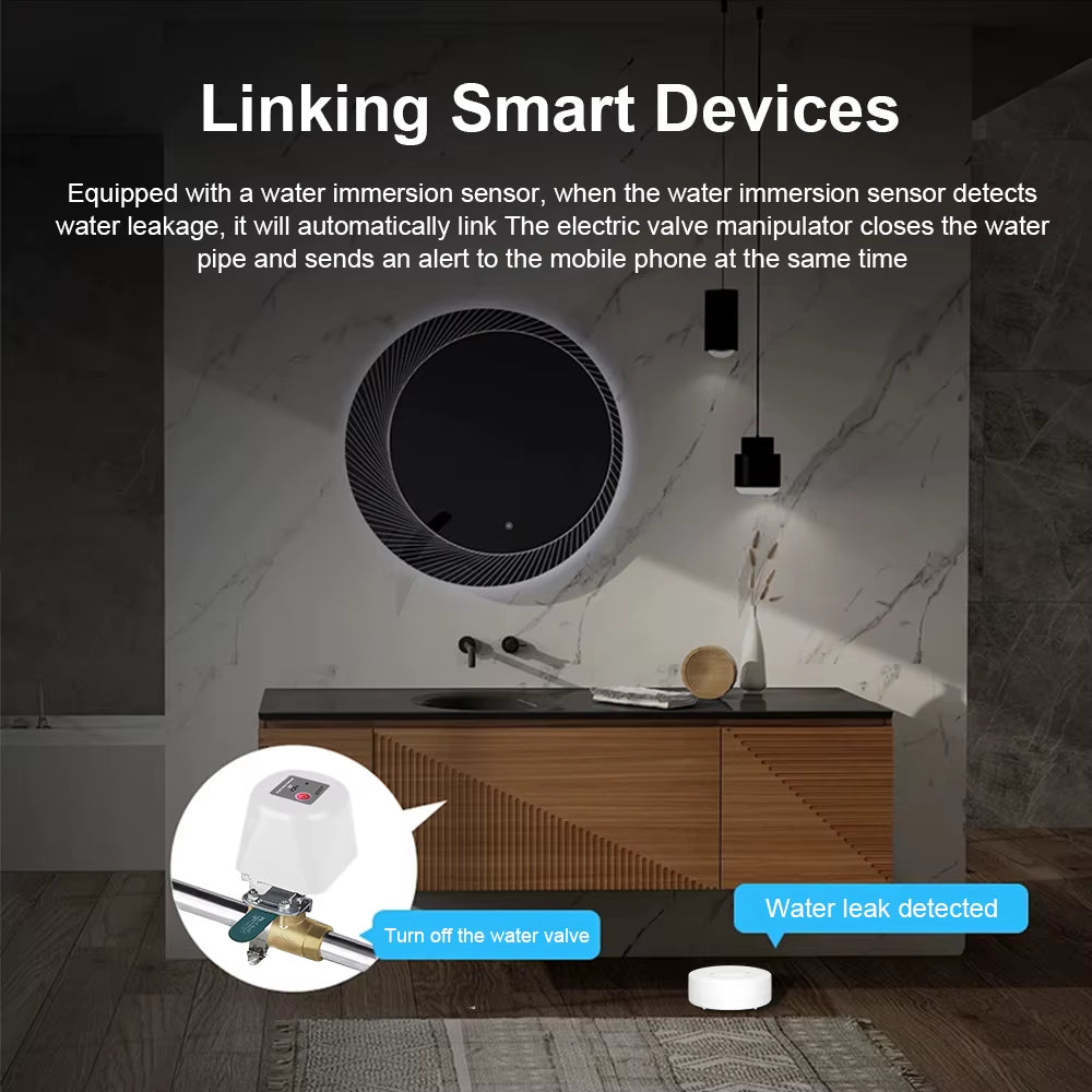 Tuya Wifi Water Valve Gas Shutoff Ball Valve Timer Garden Smart Faucet Controller Support Alexa Google Assistant Smartlife