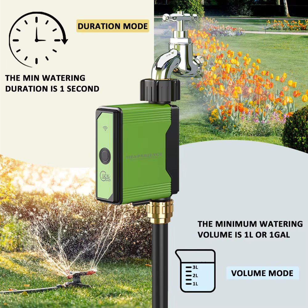 WIFI Garden Watering Timer Smart Sprinkler Drip Irrigation System Built-In Water Flow Recorder Controller TUYA