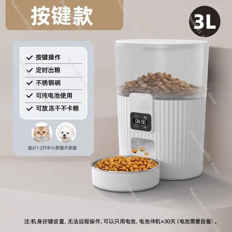 Automatic Pet Feeder for Cats and Dogs, Smart Timed and Quantitative Feeder, Cat and Dog Food Dispenser