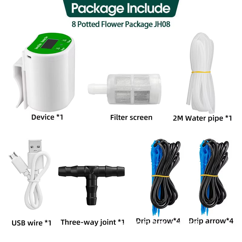 Eshico Smart Intelligent Watering Machine Digital Irrigation System Garden Tools Water Timer Adjustable Sprinklers Rechargeable