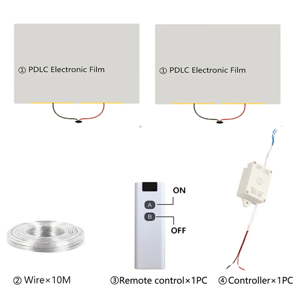 Smart PDLC Privacy Car Window Film Tint PVC Electric Tint Film Remote Control Electrochromic Film for Body Vehicle Window