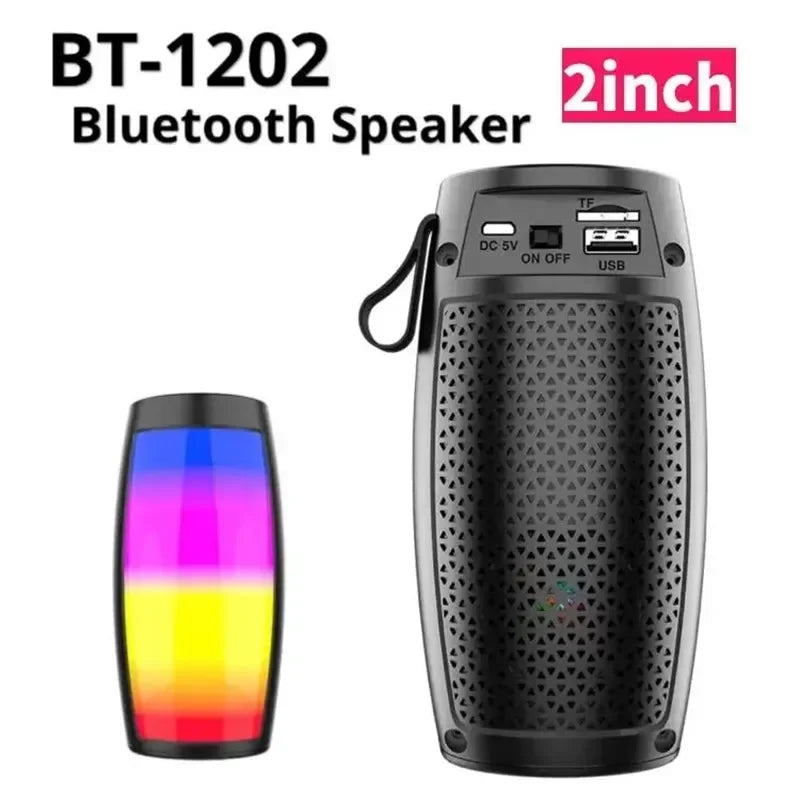 S12 Wireless Bluetooth Speakers Powerful Portable Sound Box Subwoofer Car Bass MP3 Player Sound System LED Lights