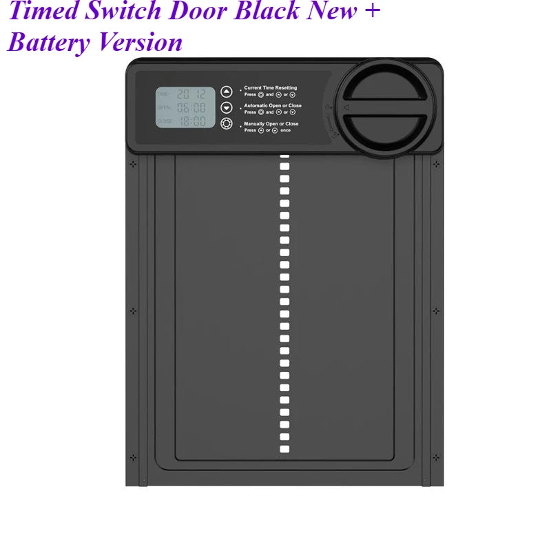 IPX3 Waterproof Pet Door, Aluminum Alloy Smart Timer Auto-Lift Chicken Coop Gate for Pigeons