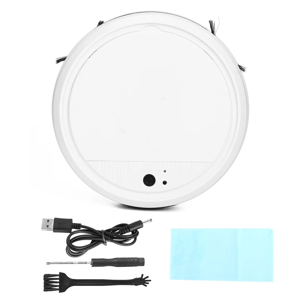 Smart Sensor Protectio 360° Smart Sweeper Robot Vacuum Wet Dry Powerful Suction Hard Floors for Pet Hair Carpets Floating Dust