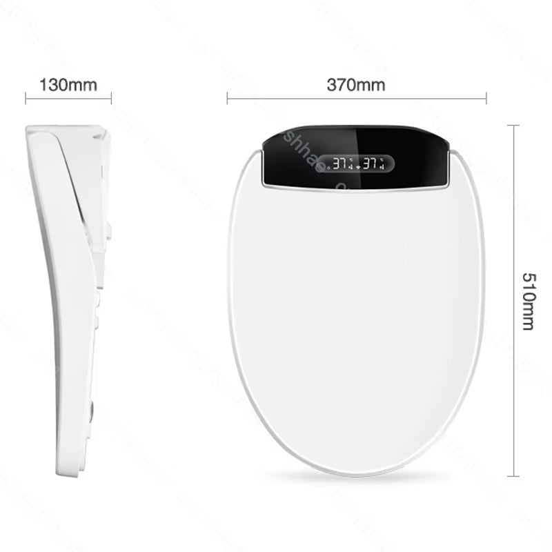 Smart Bidet Toilet Seat Heated Elongated Bidet Lid Cover Instant Warm Water Air Dryer Feminine Wash Night Light Remote Control