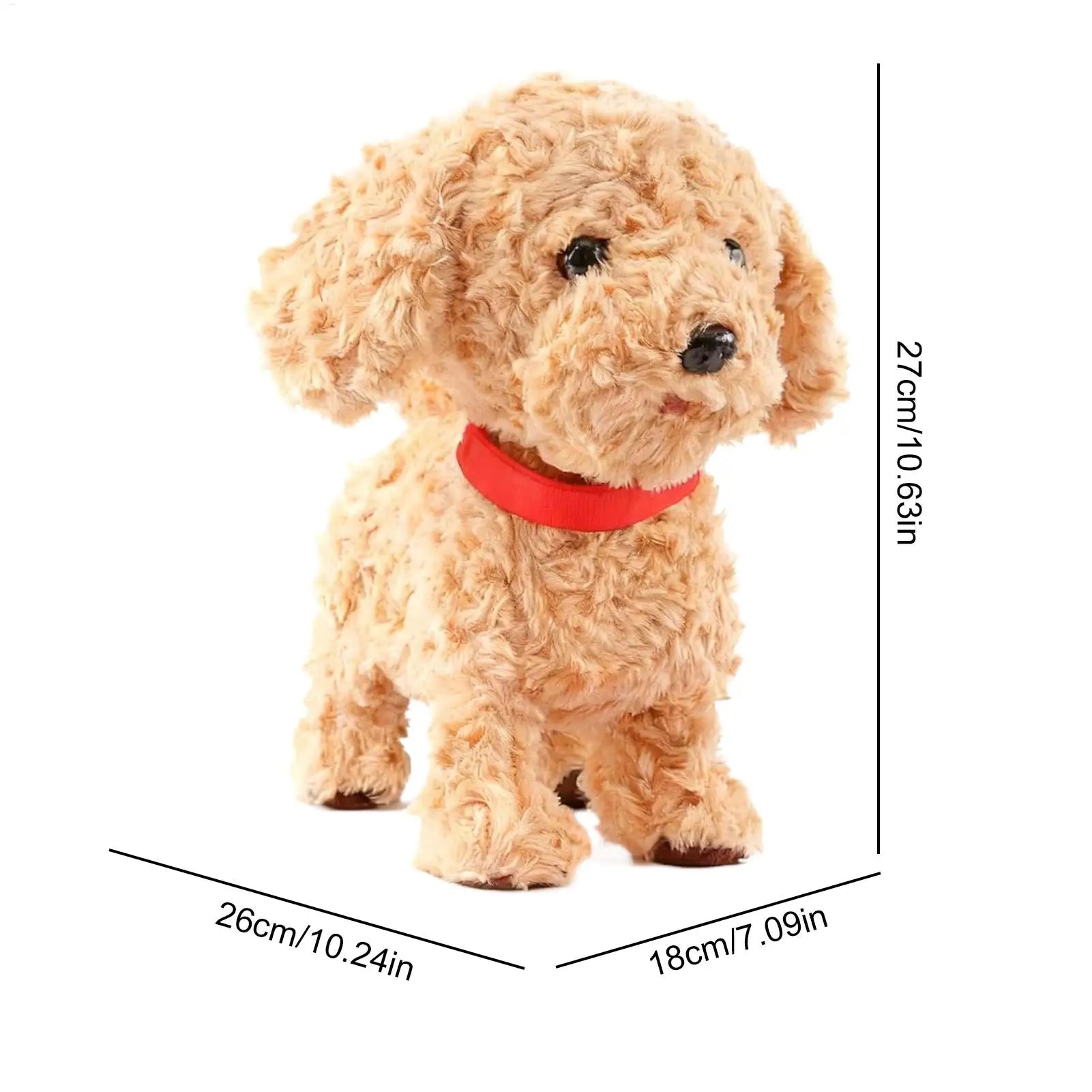 Realistic Robot Dog Plush Soft Smart Toy Touch Sensing Ai Robot Dog With Voice Mimic For Kids Boys Girls New Year Birthday Gifts