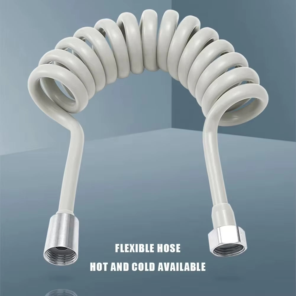 2M 3M 5M Spring Shower Hose Meters Water Plumbing Hose Plastic Bathroom Water Toilet Bidet Sprayer Telephone Line Soft Hoses