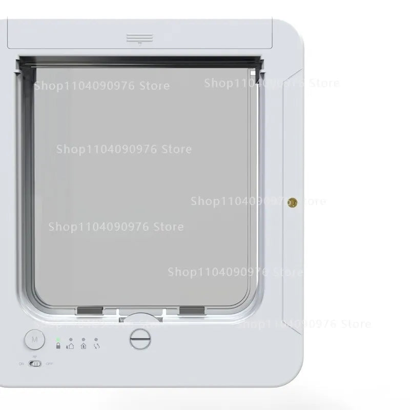 Electric Pet Door with Chip 4-Way Locking Cover Automatic Smart Pet Cat Dog Door
