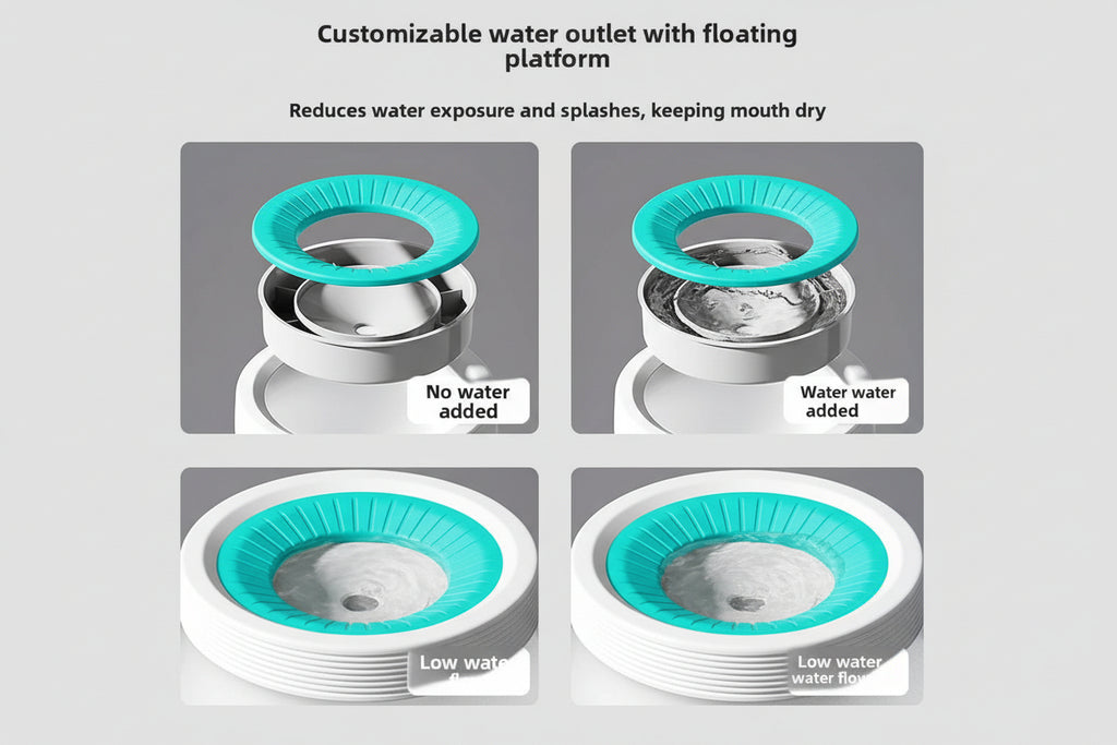 Floating Dog Bowl Pet Waterer Suspension Water Basin Small Dog Drinking Hine Bear Dog Water Dispenser No Brand Smart