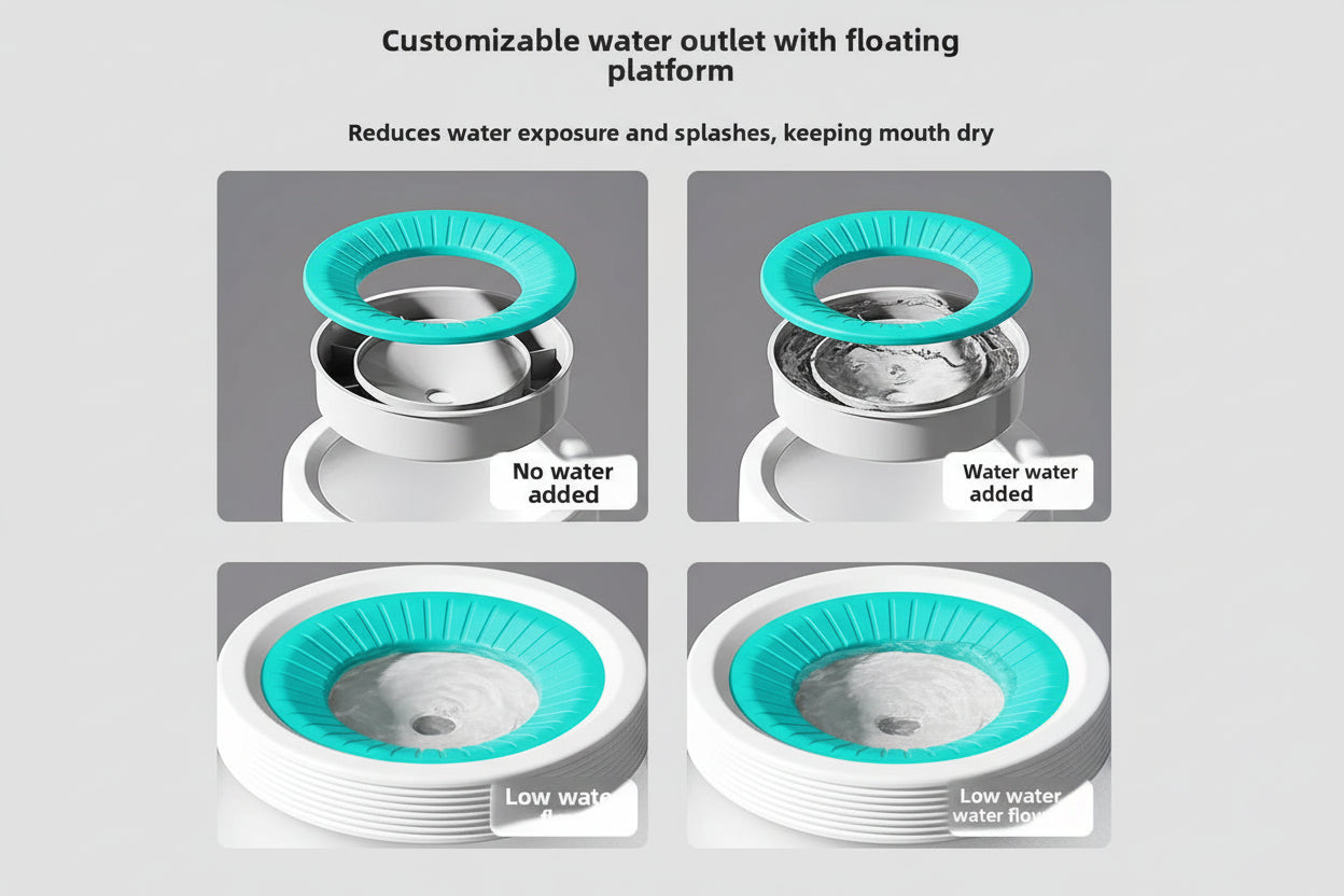 Floating Dog Bowl Pet Waterer Suspension Water Basin Small Dog Drinking Hine Bear Dog Water Dispenser No Brand Smart