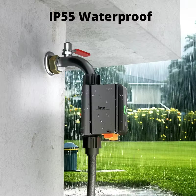 SWV Zigbee 3.0 Smart Water Valve IP55 Automatic Irrigation System Setting Timing Smart Living with Ewelink Alexa Google