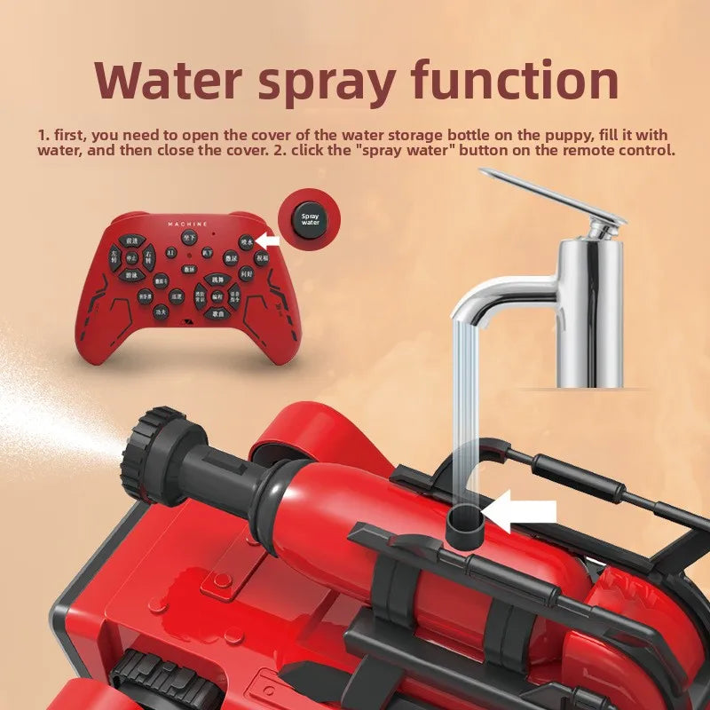 AI Robot Dog Intelligent Firefighting Robot Dog AI Electronic Pet Voice Interaction Remote Control Robot Children's Toy