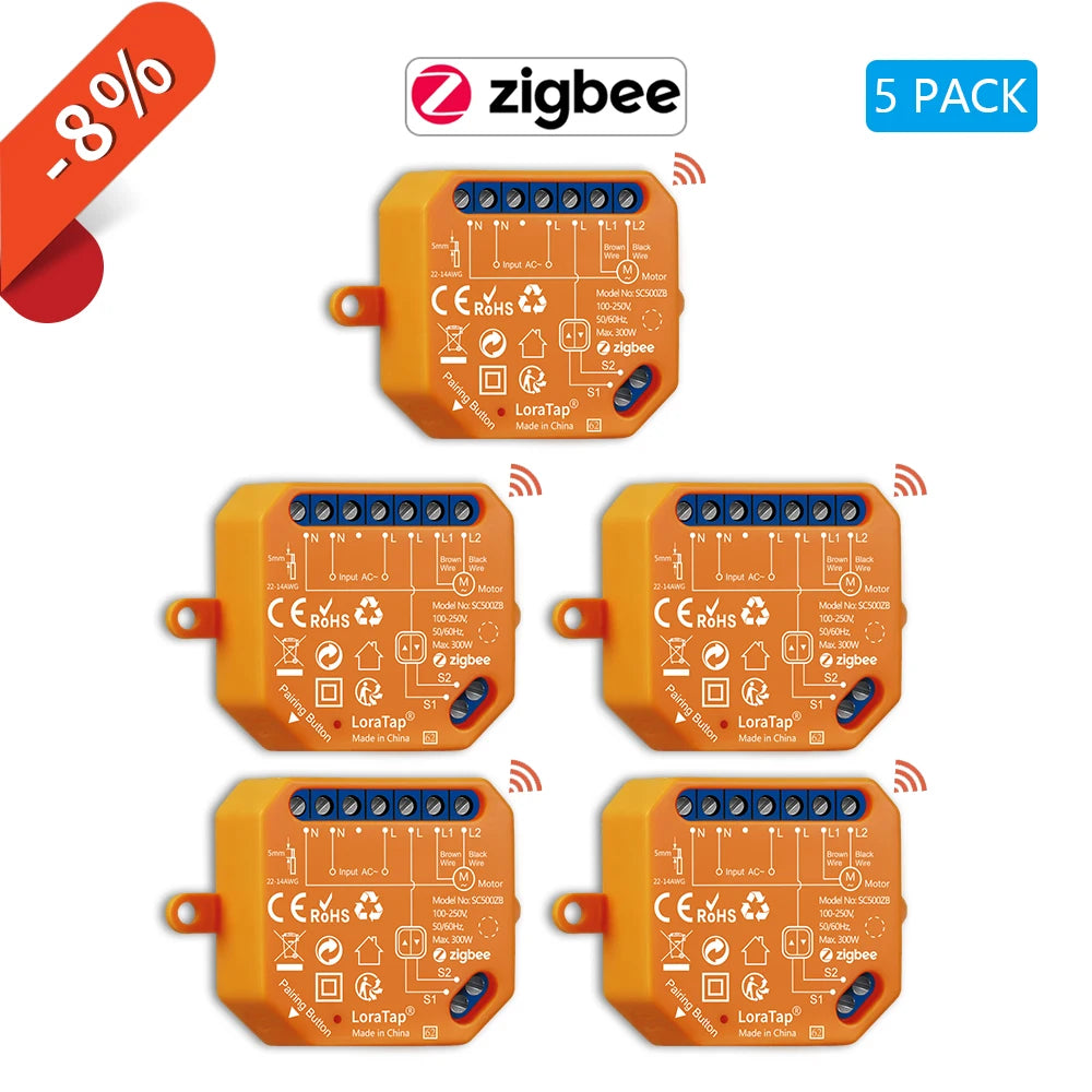 ZigBee Curtains Roller Shutters Blinds Switch Control Connected Motor Google Home Alexa Electric Window LoraTap Tuya Smart Life