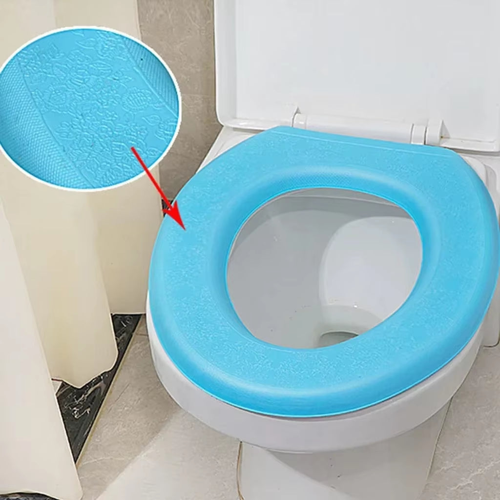 Waterpoof Soft Toilet Seat Cover Bathroom Washable Closestool Mat Pad Cushion O-Shape Toilet Seat Bidet Toilet Cover Accessories