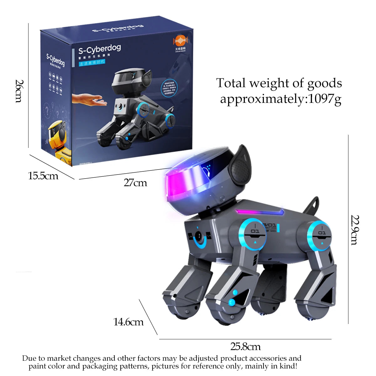 Remote Control Robot Dog Toys, Intelligent Programming Rc Toy Car Bluetooth Audio Robot Smart Interactive Stunt Music Puppy Gift