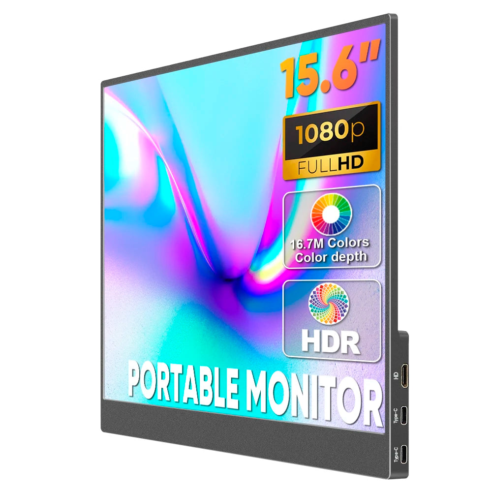 15.6 Inch 1080P USB-C HDR OLED Touchscreen Monitor Dual Premium Speakers Smart Cover External Portable Display Compatibility IPS