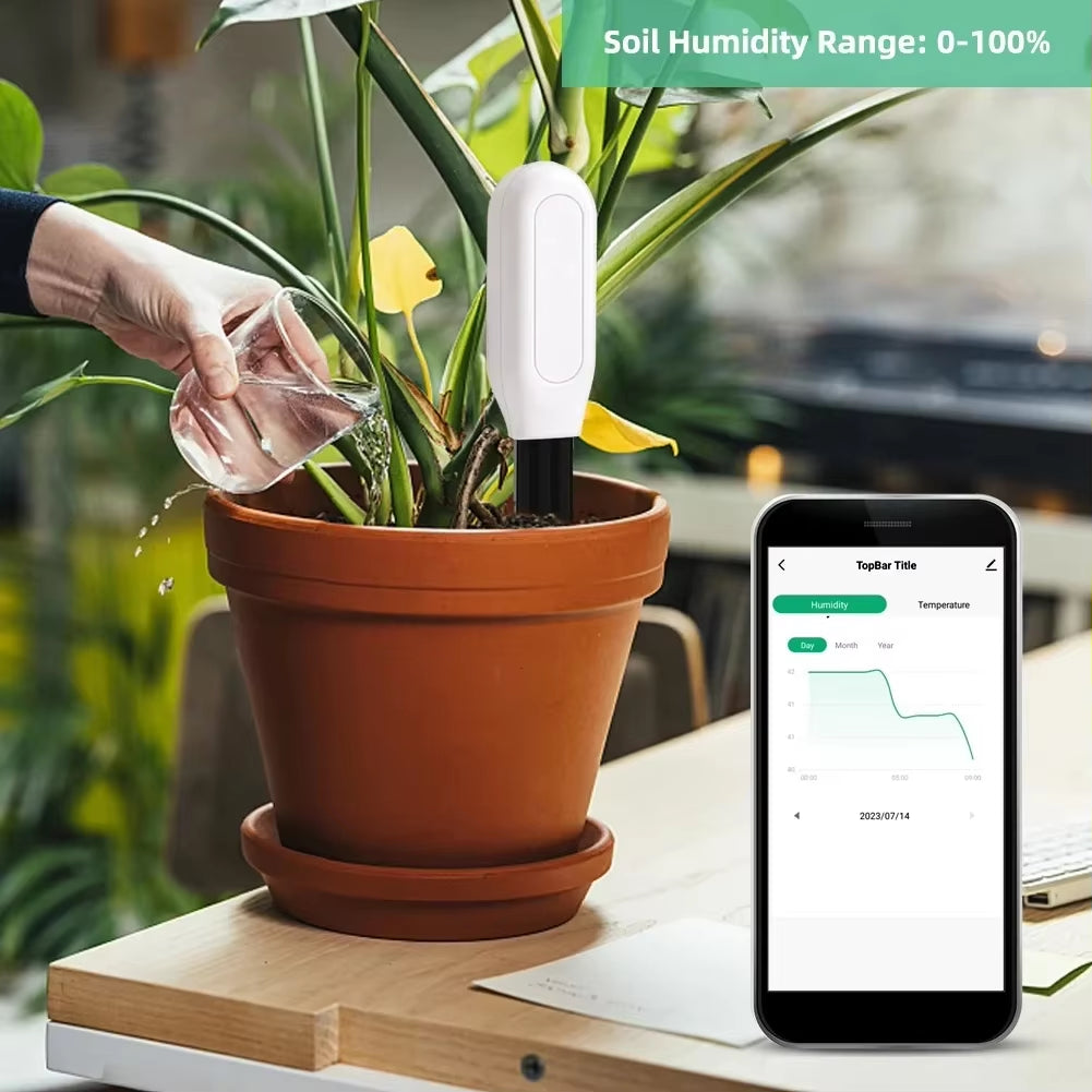 Zigbee Smart Soil Tester Humidity Temperature Moisture Sensor Mobile Phone APP Real Time Monitor for Plant Garden