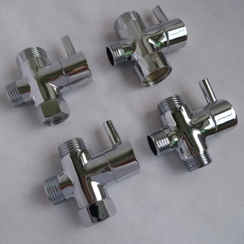 Three-Way Water Diverter T-Shaped Adapter Shower Diverters Connector Toilet Bidet Water Separator Faucet Splitter Valve