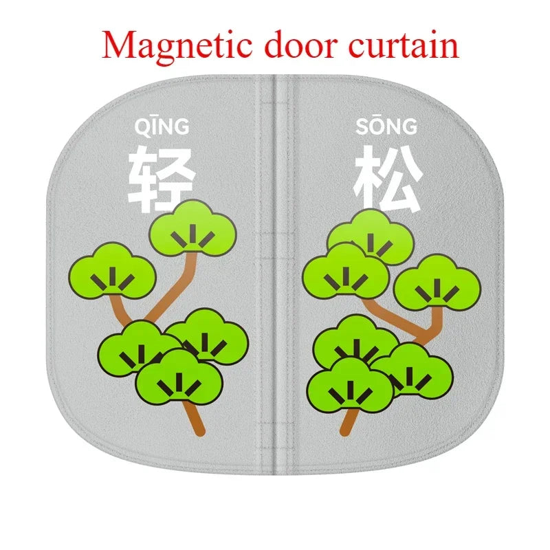 Magnetic automatic closing dustproof, sandproof and odor-proof door curtain _ suitable for Homan 106L pet smart cat box