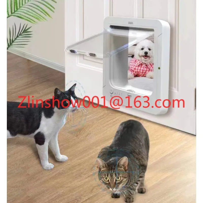 Smart Pet Door Gate Pet Care Microchip Cat Flap Door Small Dog Door Scans Pets