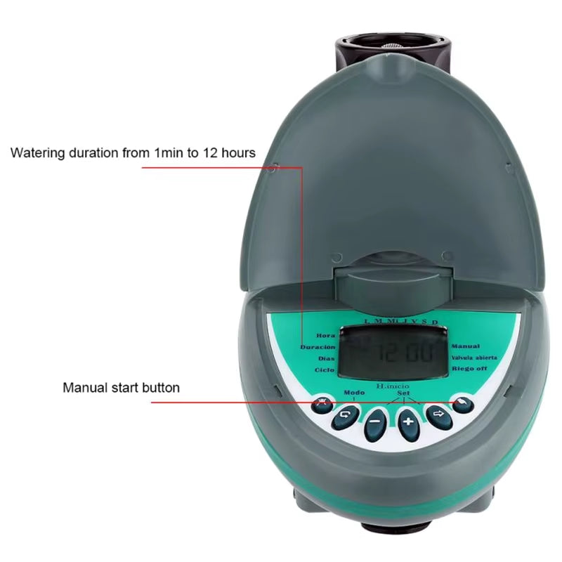 A21I-Home Automatic Smart LCD Display Water Timer Controller Electronic Garden Irrigation Watering Timer System