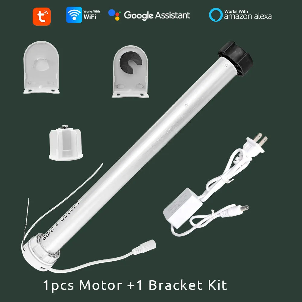 Tuya WiFi Mini Motorize Roller Blind Motor Smart life App Shutter Shade Engine For 38mm Tube Voice Smart Control Home Automation